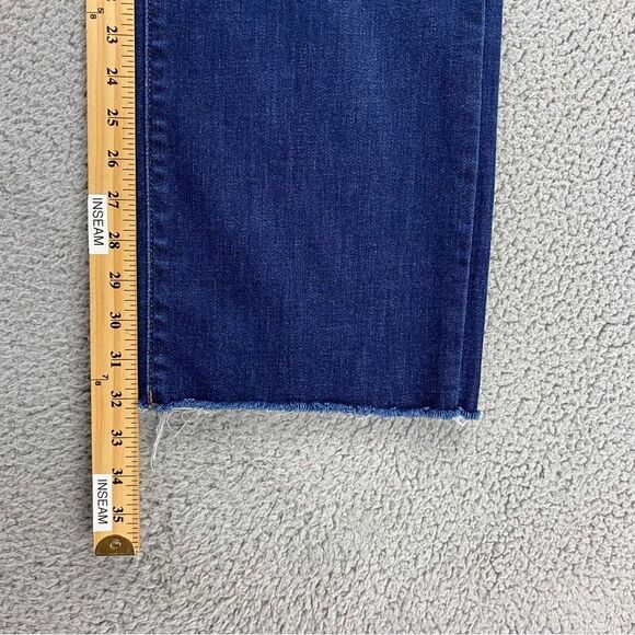 Judy Blue Women's Straight Fit Raw Frayed Hem High Rise Jeans | Size: 11/30 - Picture 10 of 13